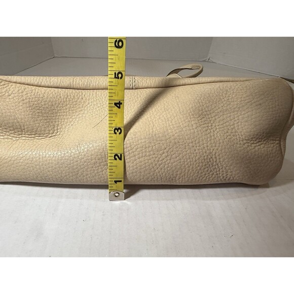 Fossil Cream or Ivory Pebbled Leather Satchel Shoulder Bag Blackburn Collection - Picture 8 of 16